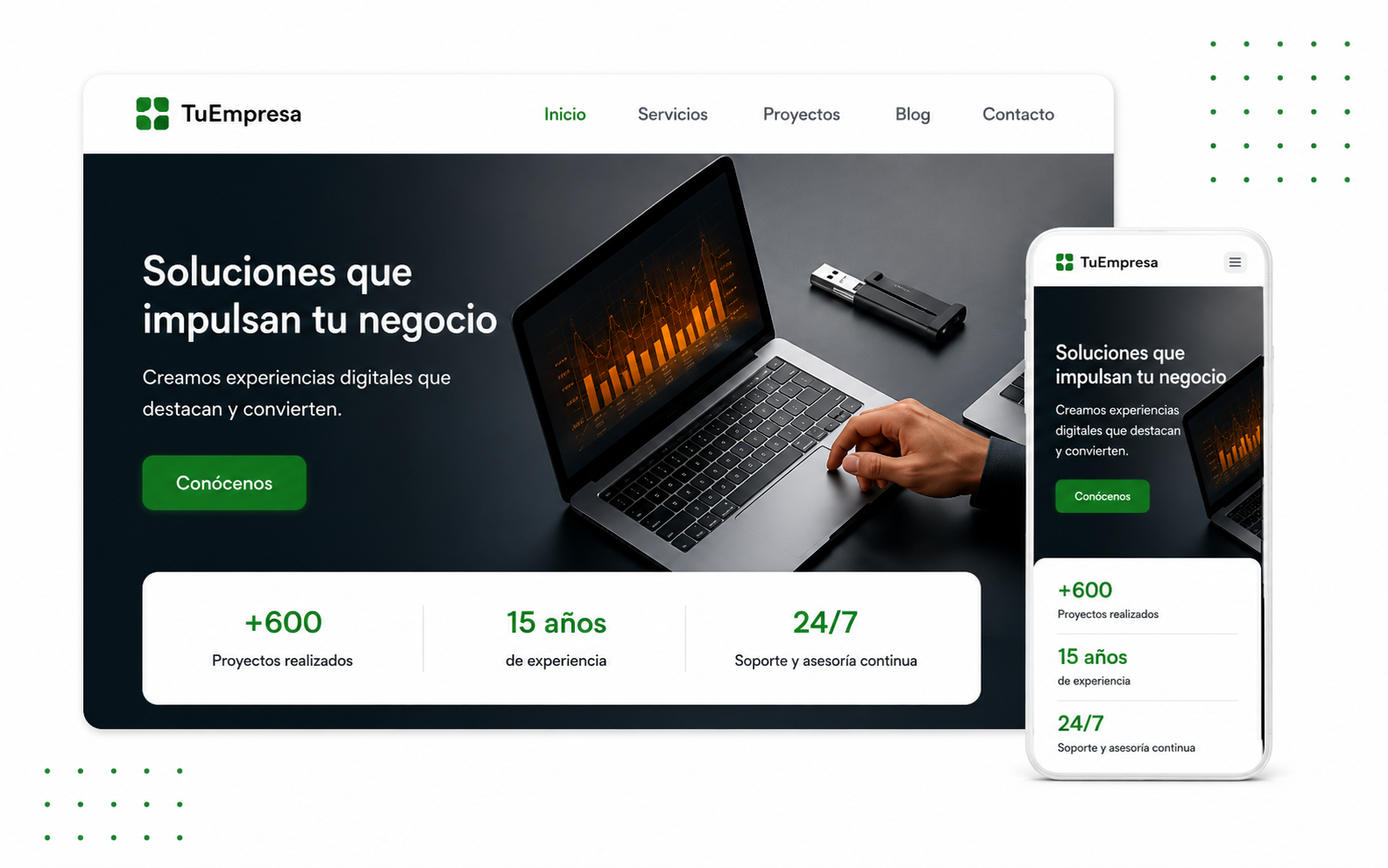 Ejemplo de proyecto web desarrollado con Senciweb