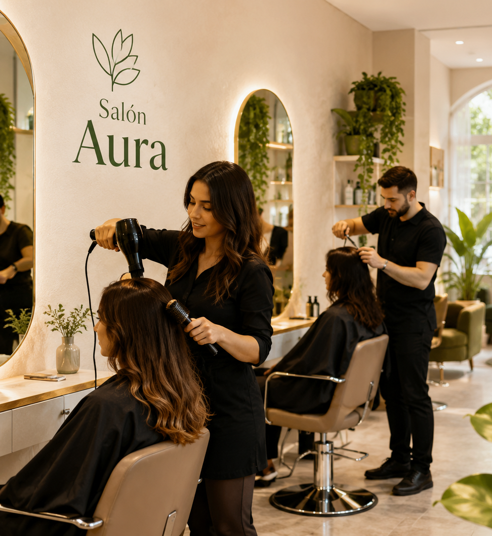 Ejemplo de página Quiénes somos de una peluquería